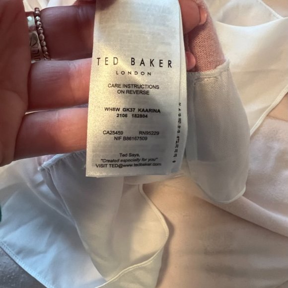 Ted Baker Kaarina pink Pleated neck mockable sweater size 2 PLEASE READ - Picture 11 of 13